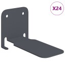 vidaXL Flytende hylle med hylle 24 pcs Antrasitt 6 x 10,8 x 6,6 cm