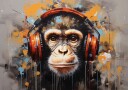 DJ Monkey Plakat Plakat / 21x30cm