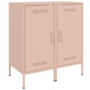  Skjenker 2 stk rosa 36x39x79 cm stål 8721102389771