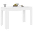 vidaXL Spisebord høyglans hvit 120x60x76 cm sponplate