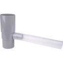 Plastmo vannavløp med fleksibel slange Ø75mm grå gray 75 mm