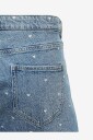 Vero Moda Curve   Jeans shorts vmcTess HR Long Emb Ra375   Blå