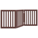 Vidaxl Hundeport Sammenleggbar 3 Paneler Brun 150 cm Poppeltre
