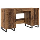  Skrivebord med dør Gammelt tre 140 x 50 x 75 cm Konstruert tre