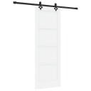 vidaXL Skyvedør med Hardware Set Hvit 73.5 x 198.5 cm Solid Furu