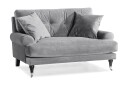 Andrew Loveseat Fløyel   Sølvgrå/Krom