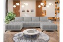 Vilshult Sofa Dobbel sjeselong 4 seter   Lys grå