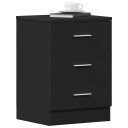vidaXL Nattbord 2 stk svart 38x35x56 cm sponplate