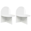  Nattbord 2 pcs Høgglans hvit 48 x 49 x 65 cm Konstruert tre