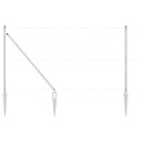 Gjerdepåle 26 pcs Grå 3,2 x 3,2 x 185 cm