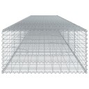 Gabionkurv med deksel 600x100x50 cm galvanisert jern