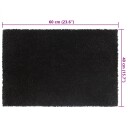  Dørmatter 5 stk svart 40x60 cm tuftet kokosfiber 8721012224988
