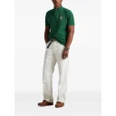 Polo Ralph Lauren Custom Slim Fit Polo Bear Mesh Polo   Green   L