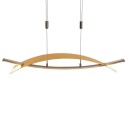 Lucande LED-hengelampe Marija, panel vannrett, gull