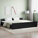 vidaXL Sengeramme med hode- og fotgavl svart 180x200 cm 8721012157255