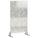 vidaXL Personvernsvegg 100 x 50 x 180 cm Rustfritt stål Sølv