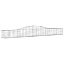 vidaXL Gabionkurver buede 10 stk 400x50x40/60 cm galvanisert jern