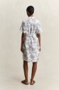 GANT Floral Print Linen Ss Shirt Dress   White   42