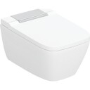 Geberit Aquaclean Sela Square Dusjtoalett, Uten Spylekant, Rengjøringsvennlig, Hvit/krom