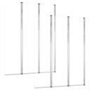 Badekarvegger 2 stk 104x130 cm herdet glass gjennomsiktig