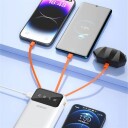 Dudao K6 Pro+ 20000 mAh Powerbank med 3 Kabler Hvit