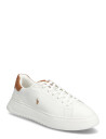 Polo Ralph Lauren Rlite Court Tumbled Leather Sneaker   White   39.5