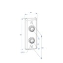 Trio Perfekta 8505114 Veggbrikke 2 hulls 60cc Installasjon