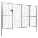 vidaXL Hageport stål 350x175 cm sølvfarget