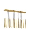Pylon 18 Light Chandelier Natural Brass