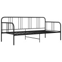 vidaXL Ramme til sovesofa svart metall 90x200 cm