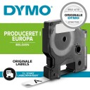 DYMO D1® High Performance / Durable tape, 12mm x 3m rull, hvit på rød, selvklebende tape til LabelManager printere, original