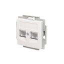 ABB Saga FOT6208-916 Datauttak med to Keystone RJ45-kontakter Datamaskin & surfing