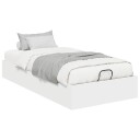  Ottoman sengeramme Hvit 203 x 90 x 25 cm Konstruert tre