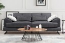 Raedeke 3 Seter Sofa   Svart