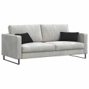  Sofaputer 2 pcs Svart 50 x 30 cm stoff