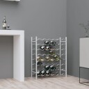vidaXL Vinstativ for 48 flasker metall hvit