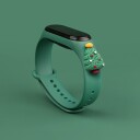 Hurtel Strap Xmas for Xiaomi Mi Band 3 / 4 Christmas Silicone Strap Armbånd med juletre Mørkegrønn