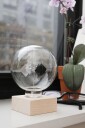 Kikkerland Solradiometer ST85 - Batterifri Solenergi Gadget i Bøk og Glass