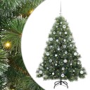  Kunstig juletre med 150 LED med stativ grønn 150 cm PE og PVC
