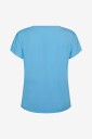 Zizzi   Treningstopp aBasic S/S V neck Tee   Blå