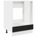  Ovnskap med lagring Svart eik 60 x 46 x 81.5 cm Konstruert tre