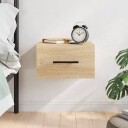 vidaXL Veggmontert nattbord sonoma eik 35x35x20 cm