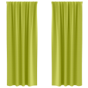  Gardiner med gardiner 2 pcs Grønt eple Polyester