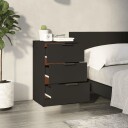 vidaXL Nattbord svart 40x36x65 cm