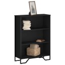  Bokhylle svart 80x31x106 cm konstruert tre