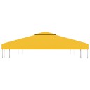 vidaXL Dobbel toppduk til paviljong 310 g/m² 3x3 m gul