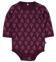 Pippi Bodyer I/e 4 pack Rosa/Lilla m. Mønster Pippi Baby 68 Langermet Body 62