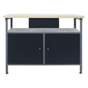 Arbeidsbenk svart 120x60x85 cm stål