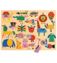 Djeco Puslespill 22 Brikker 42x30 cm Geografi Djeco OneSize Puslespill Blå Grønn Gul Rosa Rød