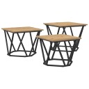  Sidebord 3 stk Artisan Eik Konstruert Tre